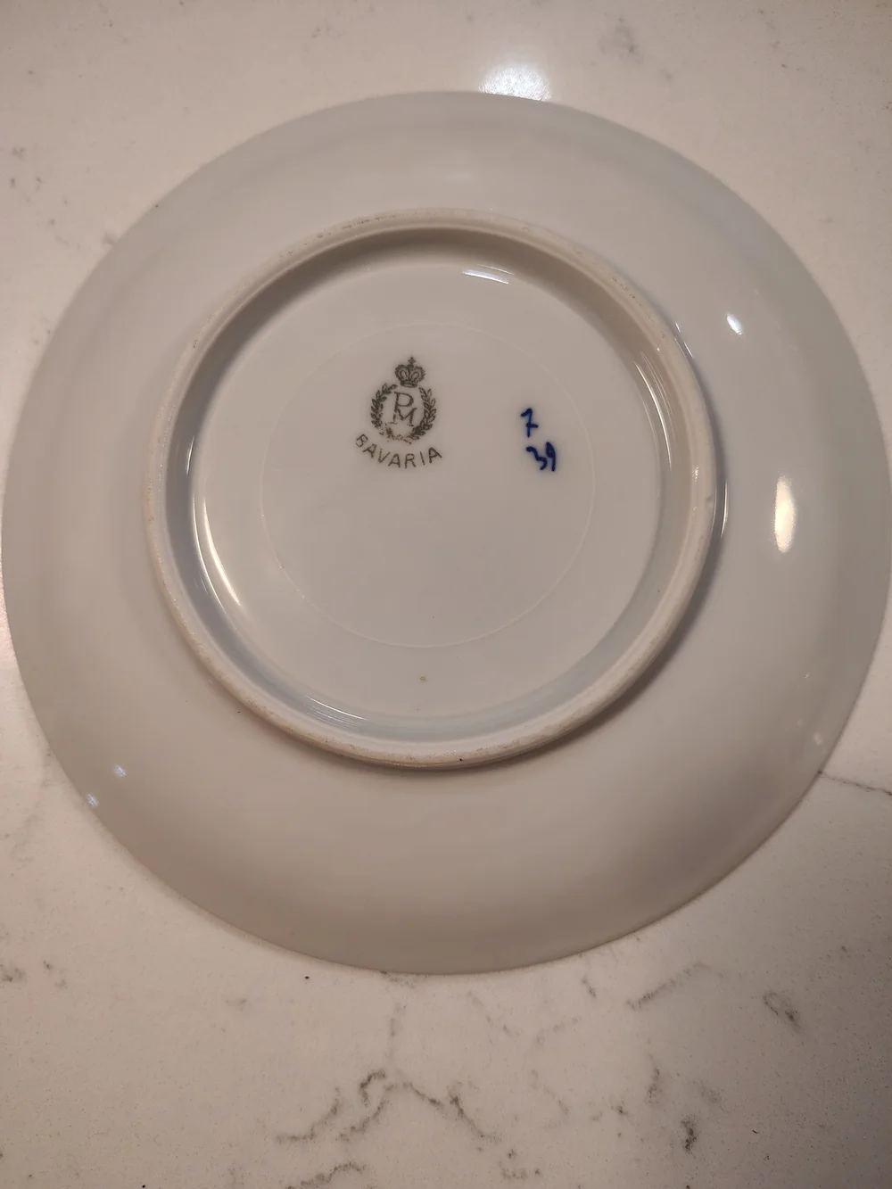 Royal CopenhagenBlue and White Porcelain Teacup and Saucer